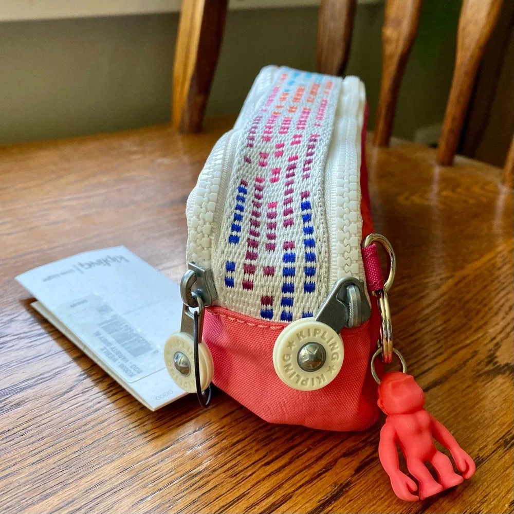 NWT $44 Kipling WESILE WESLIE Pencil Case Makeup Pouch Tech Bag